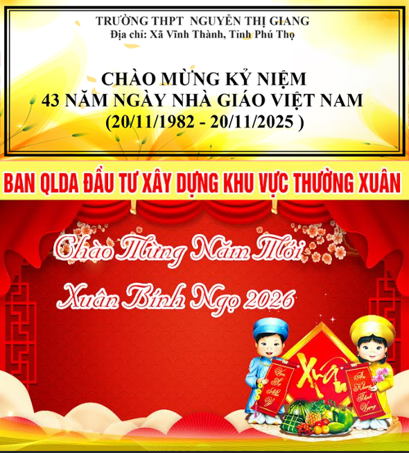 BAN QLDA ĐẦU TƯ THƯỜNG XUÂN & TRƯỜNG THPT NGUYỄN THỊ GIANG